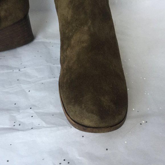 Michael Kors Taupe Suede Ankle Chain Boot!  - 9M - Picture 11 of 12